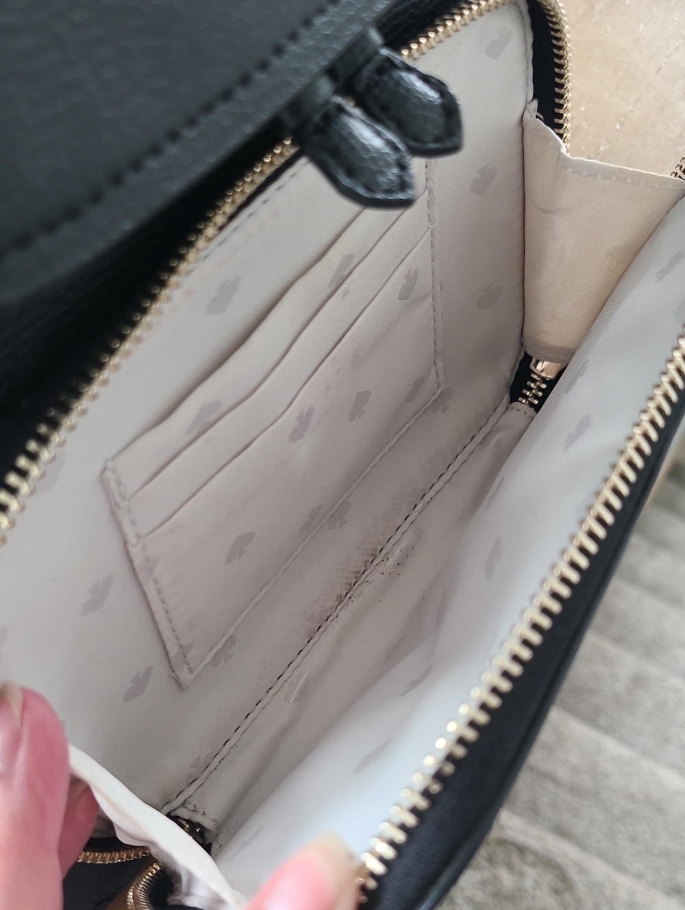 Kate Spade New York Black Leather Drawstring Backpack - Picture 9 of 11